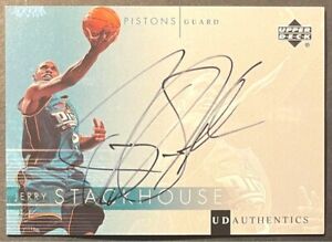 Jerry Stackhouse 1999-00 HoloGrFX UD Authentics On Card Auto SSP 1:431 Pistons