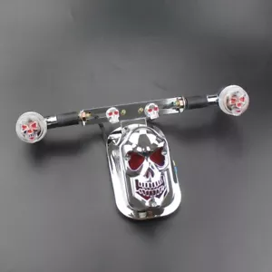 12V Skull Turn Signal Tail Brake License Plate Motorcycle Rear Light For Harley - Bild 1 von 8