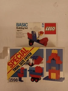 Vintage 1987 Lego Probiergröße Paket Set #1598 33 Stck. Mini Set mit Mini Figur - Bild 1 von 7