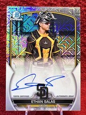 2023 Bowman Chrome Ethan Salas  Mojo Refractor Auto - Padres Prospect - CLEAN