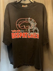 T-shirt vintage Ecko Unltd Complex Dispatcher grafica nera 3XL verde goblin - Foto 1 di 6