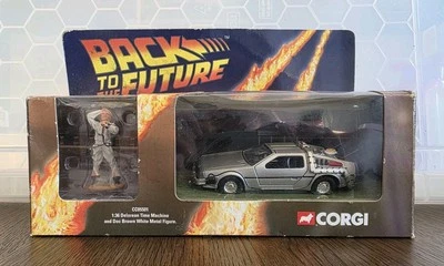 Corgi CC05501 Back To The Future Delorean Time Machine with Doc Brown Figure  - Image 1 of 3
