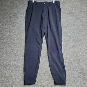 Primo Pants Mens 33 Tall Blue Performance Stretch Golf Zip Ankle Taper Joggers - Picture 1 of 13