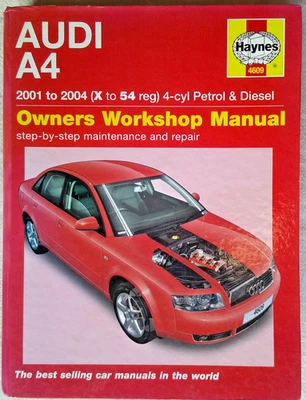 Audi A4 (Petrol & Diesel) Haynes Workshop Manual from 2001 to 2004. - Image 1 of 4