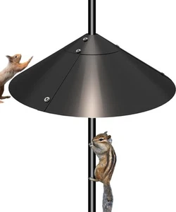 Metal Squirrel Baffle for Bird Feeder Pole, Outside Pole Mount Bird House Gua... - Picture 1 of 7