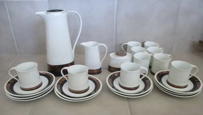 Block Bidasoa Creation Coffee Pot/w 9  Cups & Saucers Creamer & Lidded Sugar Set - Image 1 of 4