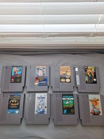 LOT OF 8 Random Nintendo NES Games (UNTESTED)