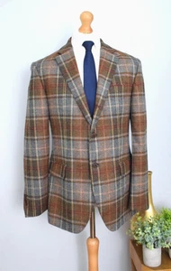 New HACKETT x ROBERT NOBLE Rust Tartan Plaid Scottish Tweed Jacket Size 42R/52R - Picture 1 of 20