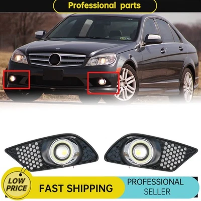 LED Bumper Fog Lights For Mercedes Benz C230 C300 C350 2008-2011 W204 2007-2013 — 第 1/4 张图片