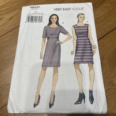 Very Easy Vogue Sewing Pattern Dress V9047 16-24 New & Unused Size 16 - 24 - Image 1 of 3