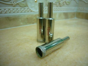 3 x 13mm (very close to 1/2" ) THK Diamond coated core drill drills bit hole saw - Picture 1 of 3