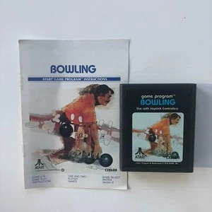 Cartucho y manual de juego original de bolos Atari 2600 CX2628 - Imagen 1 de 1
