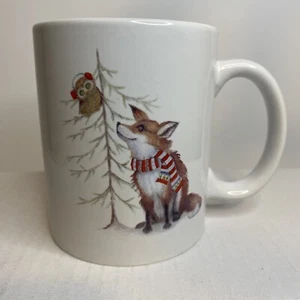 Mambo Group Racoon Holding Bird and Fox with Charlie Brown Tree and Owl Mug - Picture 1 of 6