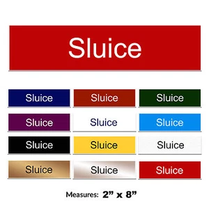 Sluice Engraved Care Home Hospital Door Sign + FREE CHOICE OF COLOURS 2 x 8 inch - Picture 1 of 1
