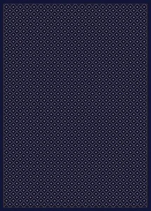 Blue Geometric Polypropylene Dots Lines Blocks Area Rug 782 - Aprx 3'3"x4'11" - Picture 1 of 1