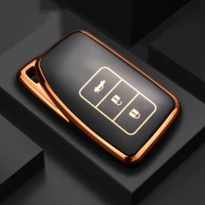 Estuche con llavero de poliuretano termoplástico para Lexus CT IS GS IS ES LX NX RX UX *NEGRO* - Imagen 1 de 6