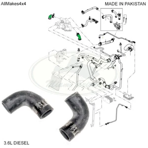 JUEGO DE SALIDA DE AGUA MANGUERA LAND ROVER x2 3.6L V8 GAMA DIÉSEL GAMA DEPORTIVA LR008237 AM - Imagen 1 de 1