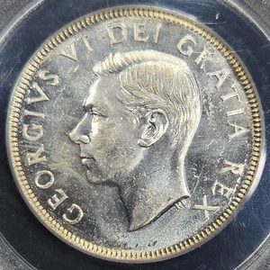 Key Date Silver 1948 Canada 50 Cents Half Dollar | PCGS MS63 OGH - Picture 1 of 3