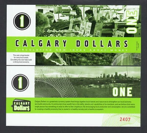 Canada / Alberta / Calgary Local Currency POLYMER One Dollar 2010 UNC - Picture 1 of 1