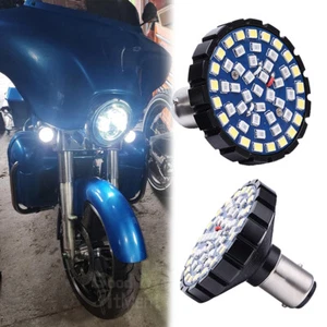 Pair LED 1157 DRL Turn Signal Running Light Bulbs For Harley Sportster 1200 883 - Foto 1 di 12