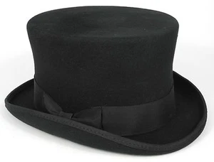 HAWKINS LANA NERO CAPPELLO A CILINDRO DI FELTRO (5 TAGLIE - Imagen 1 de 3