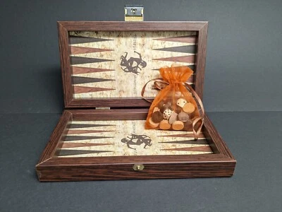 Manopoulos / Backgammon Spiel /  20x11,5 cm  / Reisespiel / Hochwertige Qualität - Bild 1 von 4