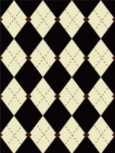 Peel and Stick Wallpaper Retro British Black Yellow Diamond Plaid 17.7”X118" - Picture 1 of 7