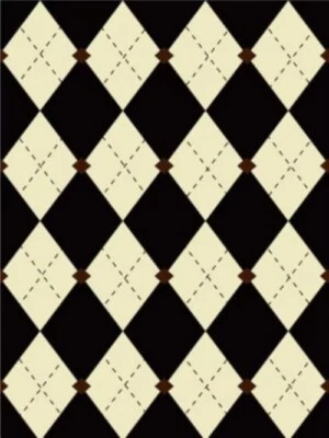 Peel and Stick Wallpaper Retro British Black Yellow Diamond Plaid 17.7”X118" - Image 1 of 4