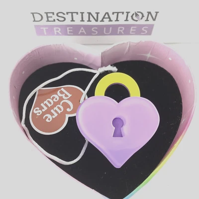 Erstwilder X Care Bears It's a Secret Lilac Padlock Mini Brooch NIB - Image 1 of 4
