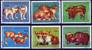 Romania serie completa año 1972 yvert nr. 2674/79 usado fauna silvestre - Imagen 1 de 1