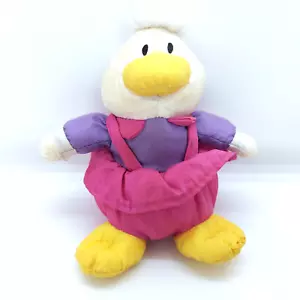 Vintage Gibson Greetings peluche nylon mini ragazza anatra ornamento rosa oca 5" - Foto 1 di 6