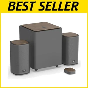 Sleek 2.1 Bluetooth Computer Speakers with Wireless Subwoofer & Touchpad Control - Picture 1 of 9