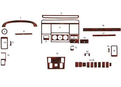 Kit de molduras de tablero de aspecto de madera para Land Rover Discovery 1990-1998 panel interior automático Foto 1 de 4