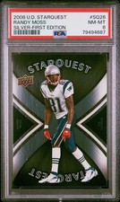 2008 Upper Deck Starquest Silver 1st Edition Randy Moss #SQ26 PSA 8 Patriots
