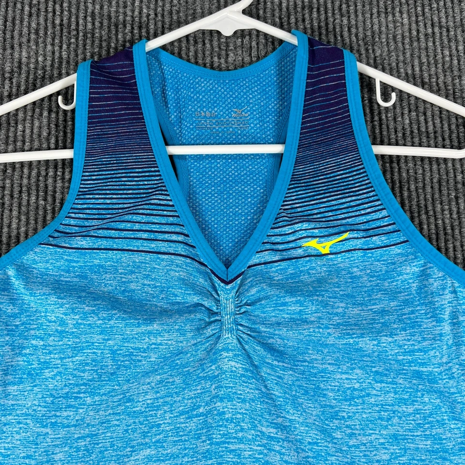 Camiseta sin mangas Mizuno para mujer grande azul sin mangas activa informal entrenamiento gimnasio Foto 1 de 4