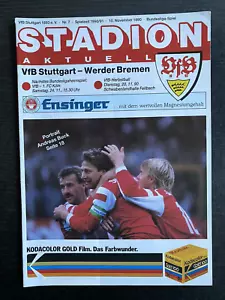BL 90/91 VfB Stuttgart - SV Werder Bremen, 10.11.1990 - Fritz Walter - Bild 1 von 1