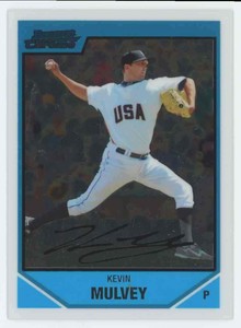 2007 Bowman Chrome Draft Prospects Kevin Mulvey RC Auto New York Mets #BDPP73