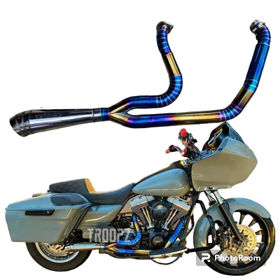 Full Exhaust System 2-1 For 1999-2017 Harley Davidson Road Glide /Street Glide - Image 1 of 4