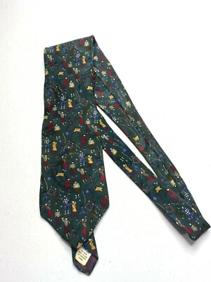 Hanover St Tie Works LTD Green Red Golf Tie RN35124 Made In USA Foto 1 de 4