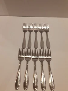 ONEIDA CAMBER/SCROLL GLÄNZEND EDELSTAHL SALATGABELN 10 STÜCK - Bild 1 von 6
