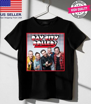 2025 Tour Bay City Rollers Band T Shirt Classic Black Unisex S-5XL  - Image 1 of 4