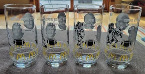 VINTAGE McDonald’s Super Bowl XIII Pittsburgh Steelers Glass Cups set of 4 - Picture 1 of 2