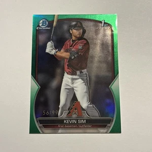 Kevin Sim 2023 Bowman Chrome Draft Prospects Green Refractor /99 Diamondbacks  - Bild 1 von 2