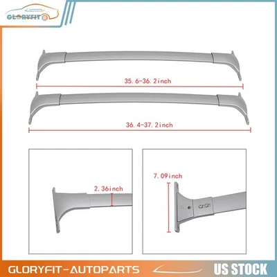 Para 2010-2018 Infiniti QX50 rack de teto barras transversais porta-bagagens trilhos prata - Imagem 1 de 4