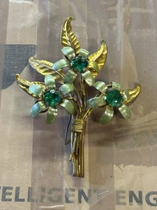 Große Art Deco Blumen Brosche schönes Statement Stück Sommer Kleiderschrank Kurioses 9z - Bild 1 von 3