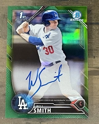 2016 Will Smith Bowman Chrome Auto Green /99 Refractor ROOKIE RC MINT WS CHAMP - Image 1 of 4