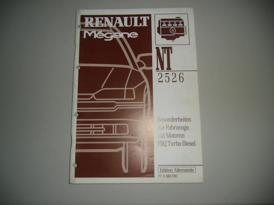 Manual de Taller Renault Megane F8Q Turbo Diesel 1996 - Imagen 1 de 1