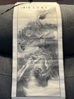 Chinese Hanging Dragon Scroll Vintage Wall Picture