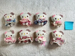 Set of 8 KT cat Plush doll fluffy toy keychain for bags - Picture 1 of 10