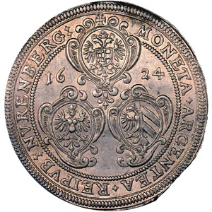 1624 Germany Nürnberg Taler Taler Silber NGC MS61 Glanzschönheit! - Bild 1 von 4
